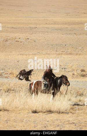 Golden Eagle Festival Mongolei Tradition wilder Vogel Stockfoto