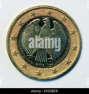 EIN-EURO-MÜNZE Stockfoto