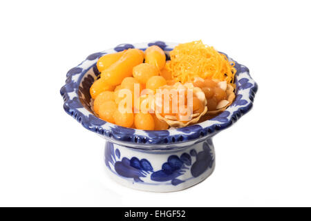 asiatische Süßspeise aus Bohnenpaste, fudge Ei Joch Kugeln in Sirup gekocht Stockfoto