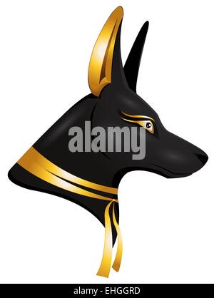 der ägyptische Gott Anubis Stockfoto