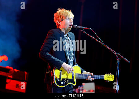 MADRID - SEP 13: Beck (legendäre Musiker, Sänger und Songwriter) Auftritt beim Dcode Festival. Stockfoto