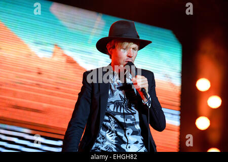 MADRID - SEP 13: Beck (legendäre Musiker, Sänger und Songwriter) Auftritt beim Dcode Festival. Stockfoto