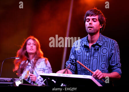 BARCELONA - SEP 19: Wüste (elektronische Band) Konzert in Barcelona Accio musikalische (BAM). Stockfoto