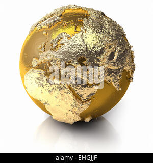 Gold Globe - Europa Stockfoto