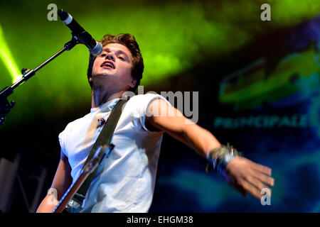 BARCELONA - 23 Mai: The Vamps (britische pop-Rockband) beim Primavera Pop Festival von Los 40 Principales. Stockfoto