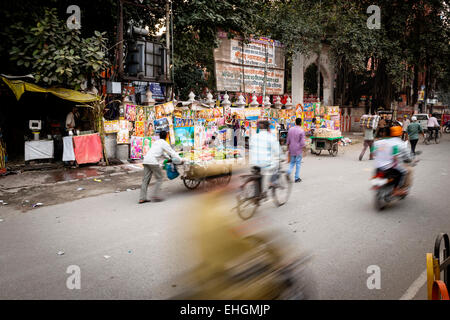 Die belebten Straßen von Amritsar. Stockfoto