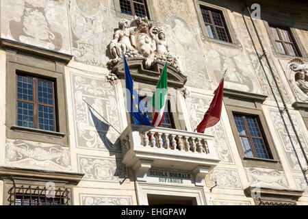 Palazzo della Carovana (Palazzo dei Cavalieri), Ritter-Platz, Pisa, Italien. Häuser Scuola Normale Superiore, Universität Pisa Stockfoto