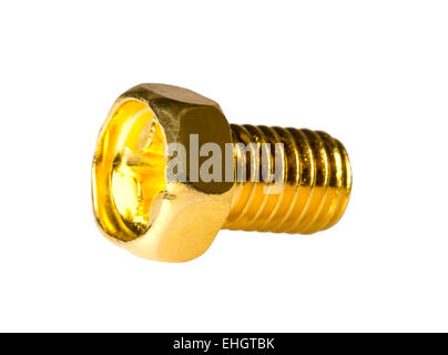 Gold-Schraube Stockfoto