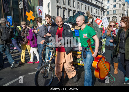 Kampagne gegen den Klimawandel Demonstration, London, 7. März 2015, Uk Stockfoto