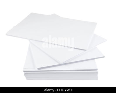 Stapel von a4 Blatt weißes Papier Stockfoto