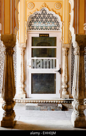 Eine Geschäftsstelle im Schloss und Museum, Jaipur. Stockfoto