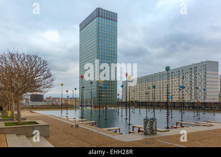 Esplanade De La Défense, Paris, Frankreich Stockfoto