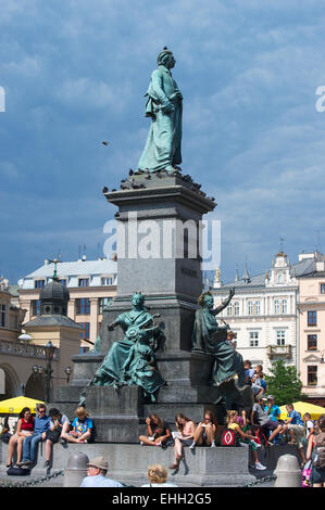 Adam Mickiewicz Denkmal in Krakau Stockfoto