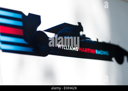 Albert Park, Melbourne, Australien. 14. März 2015. Williams-Team Beschilderung an der 2015 Australian Formula One Grand Prix im Albert Park in Melbourne, Australien. Sydney Low/Cal Sport Media/Alamy Live-Nachrichten Stockfoto