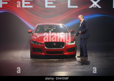 Jaguar startet neue XE im Earls Court - innen wo: London, Vereinigtes Königreich: 09 Sep 2014 Stockfoto