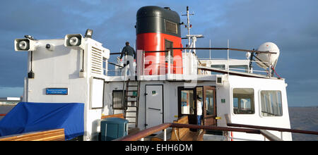 Oberdeck des Mersey Ferry Stockfoto