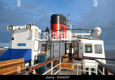 Oberdeck der Mersey Fähre Stockfoto