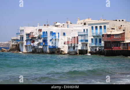 Little Venice in Mykonos Stockfoto