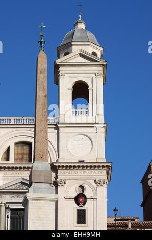 Obelisk von Trinita' dei Monti in Rom Stockfoto