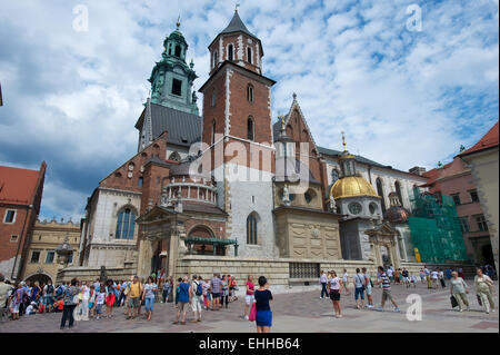 Kathedrale von Königsschloss Wawel in Krakau Stockfoto