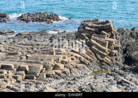 Yangnam säulenförmigen Gelenk ist berühmt für das Lied oder Fan Form. Dies ist der No.536 natürliches Denkmal von Korea. Stockfoto