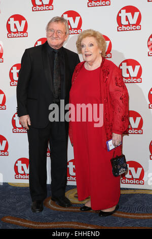 TV Choice Awards 2014 statt im Park Lane Hilton - Ankünfte Featuring: Dr. Chris Steele, Denise Robertson wo: London, Vereinigtes Königreich bei: 08 September 2014 Stockfoto