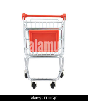 Kleiner Warenkorb isoliert Stockfoto