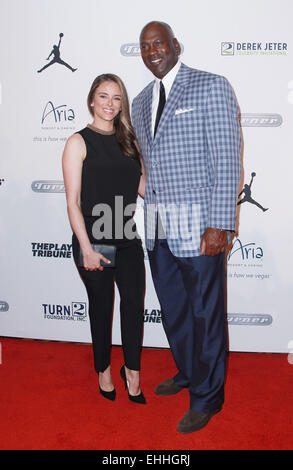 Las Vegas, Nevada, USA. 14. März 2015. Michael Jordan und Frau Yvette Prieto besuchen Sie Derek Jeter Celebrity Invitational Abendessen am 13. März 2015 im ARIA Resort & Casino in Las Vegas, Nevada. Bildnachweis: Marcel Thomas/ZUMA Draht/Alamy Live-Nachrichten Stockfoto