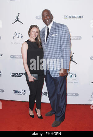 Las Vegas, Nevada, USA. 14. März 2015. Michael Jordan und Frau Yvette Prieto besuchen Sie Derek Jeter Celebrity Invitational Abendessen am 13. März 2015 im ARIA Resort & Casino in Las Vegas, Nevada. Bildnachweis: Marcel Thomas/ZUMA Draht/Alamy Live-Nachrichten Stockfoto