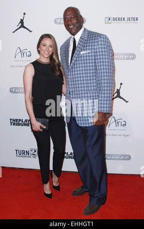 Las Vegas, Nevada, USA. 14. März 2015. Michael Jordan und Frau Yvette Prieto besuchen Sie Derek Jeter Celebrity Invitational Abendessen am 13. März 2015 im ARIA Resort & Casino in Las Vegas, Nevada. Bildnachweis: Marcel Thomas/ZUMA Draht/Alamy Live-Nachrichten Stockfoto