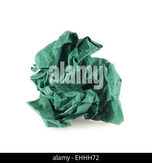 Zerknülltes Stück Papier Stockfoto