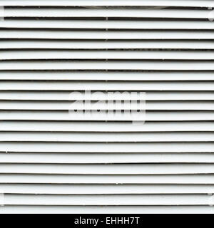 Weißmetall Fenstervorhänge fragment Stockfoto