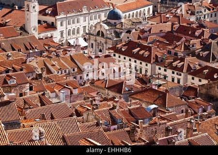 Dächer von Dubrovnik Stockfoto