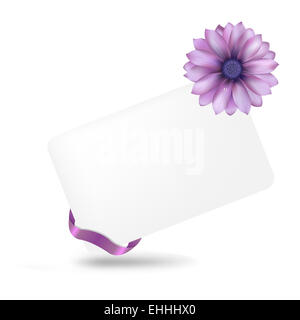 Leere Geschenkanhänger mit Gerber Stockfoto