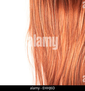 Haar-Fragment über die weißen Stockfoto