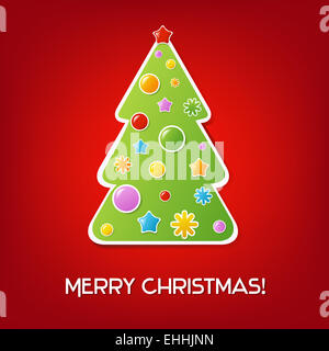 Weihnachten rote Vintage Karte Stockfoto