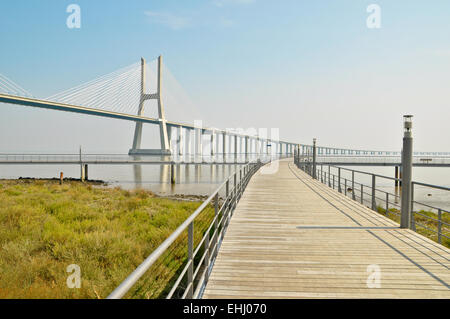 Vasco da Gama-Brücke Stockfoto