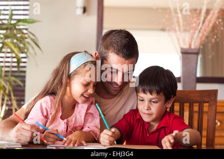 Arbeiten Familie Stockfoto