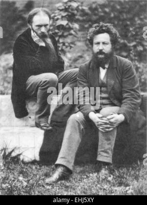 Sir Edward Coley Burne-Jones, links mit William Morris Stockfoto