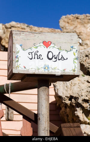 Die Oyls Postfach im Sweethaven Popeye Dorf der Insel Malta Europa Stockfoto