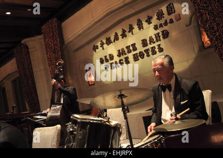 Alten Jazz Band im Fairmont Peace Hotel. Shanghai China Stockfoto