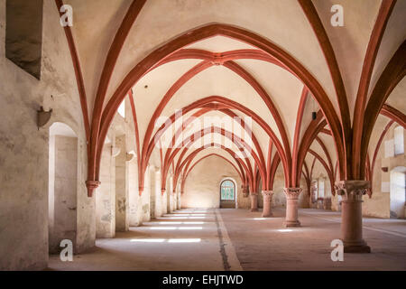 Große alte Gewölbe in der Zisterzienser Kloster Kiedrich, Rheingau, Hessen, Deutschland Stockfoto