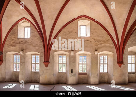 Große alte Gewölbe in der Zisterzienser Kloster Kiedrich, Rheingau, Hessen, Deutschland Stockfoto