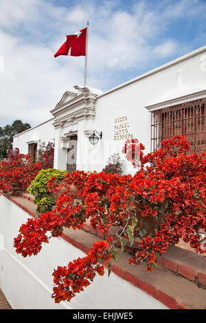 Das Museo Larco ist benannt nach Rafael Larco Hererra die Sammlung präkolumbischer Kunst dort gesehen montiert. Stockfoto