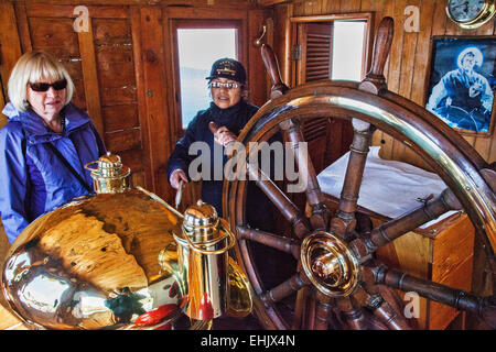 Die M/V Yavari war ein Dampf angetriebene Metall Boot bestellt von der peruanischen Regierung im Jahre 1861 und 1870 ins Leben gerufen. Stockfoto