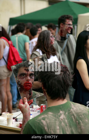 Zombie walk in Montpellier, Occitanie Frankreich Stockfoto