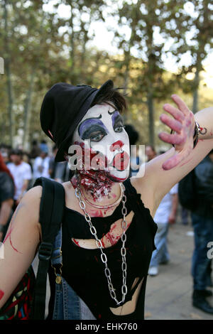 Zombie walk in Montpellier, Occitanie Frankreich Stockfoto