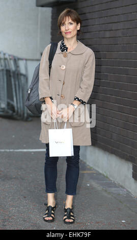 Amelia Bullmore außerhalb der ITV Studios Featuring: Amelia Bullmore Where: London, Vereinigtes Königreich: 10 Sep 2014 Stockfoto