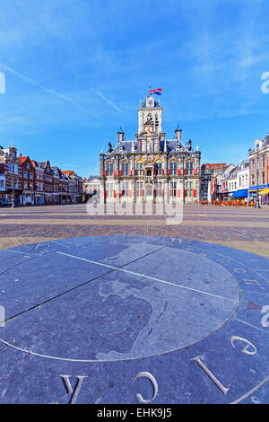 Stadhuis (Rathaus) (1618) am Marktplatz, Delft, Niederlande Stockfoto