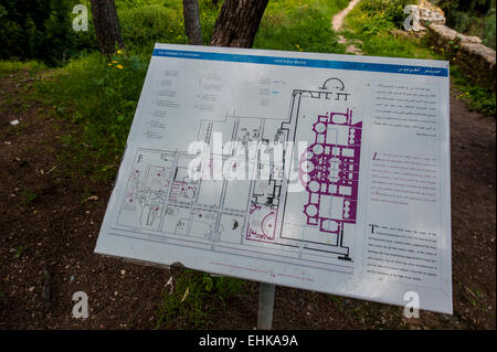 Plan des Komplexes Antonine Bad in Karthago, Tunesien. Stockfoto